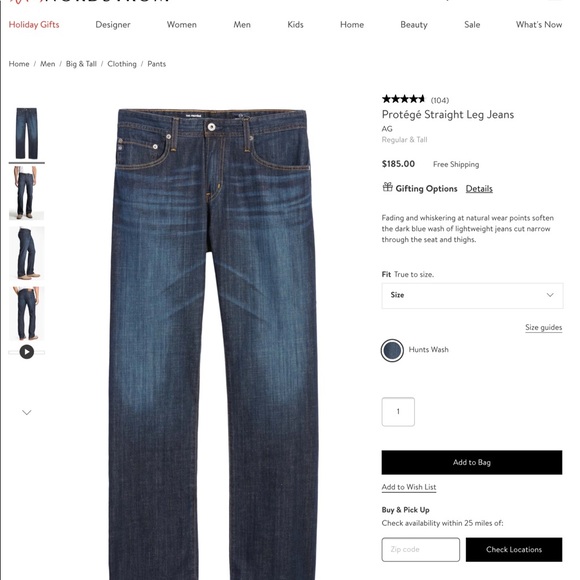 “ADRIANO GOLDSCHMIED” Protégé straight leg jeans - Picture 8 of 8